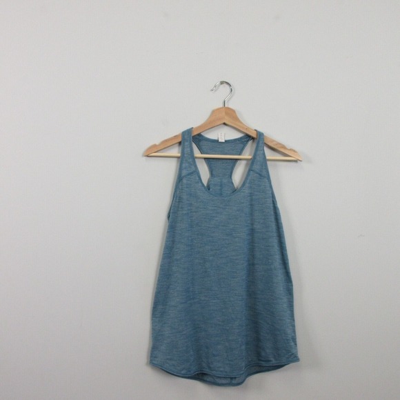 Lululemon Essential Tank Women Size 4 Teal Lightweight Loose Racerback Yoga 76 - Picture 1 of 10